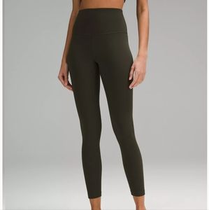 Lululemon Align high-rise 25" legging dark olive.